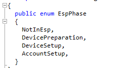 The ESPphase: Not In ESP, Device Preparation, Device Setup and Account Setup (User ESP)