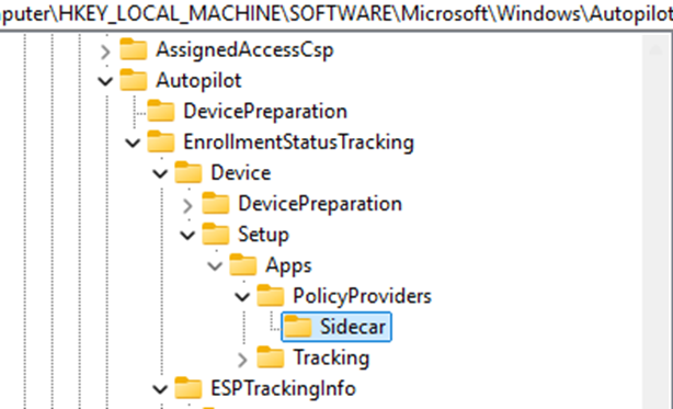 somehow the policyprovider sidecar csp was also still on the device