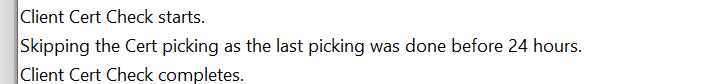 when the last cert check picking is done within the last 24 hours the task will be skipped