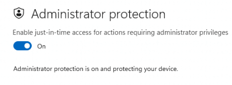 activating administrator protection to protect the device