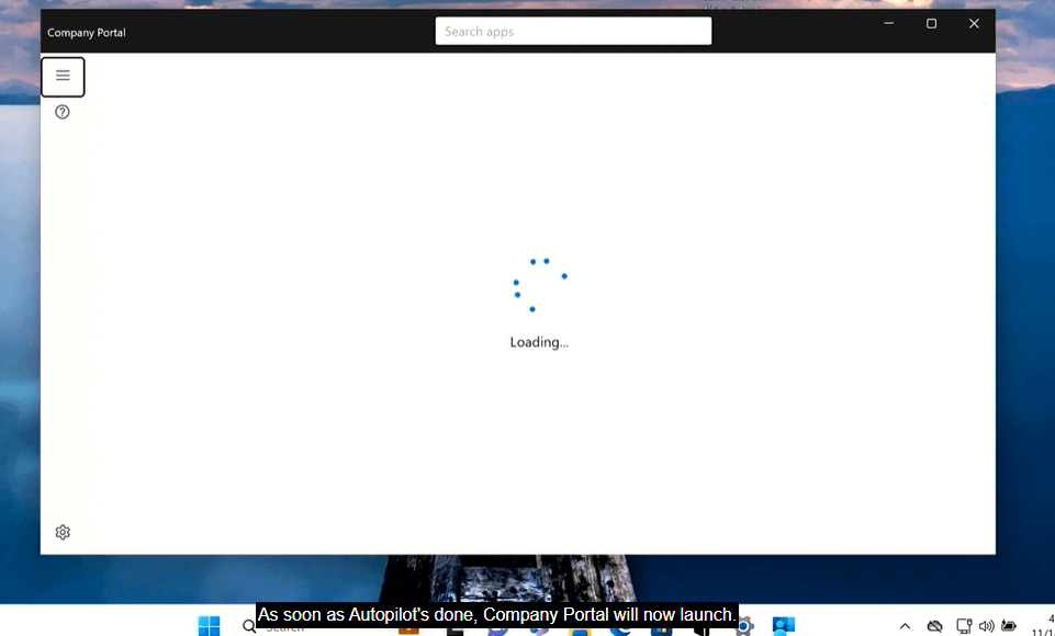 A new feature that would Automatically Launch the Company Portal after Autopilot was shown at ignite 2024