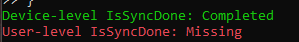 user-level syncisdone is missing