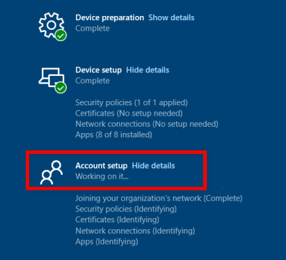 autopilot stuck on account setup and identifying