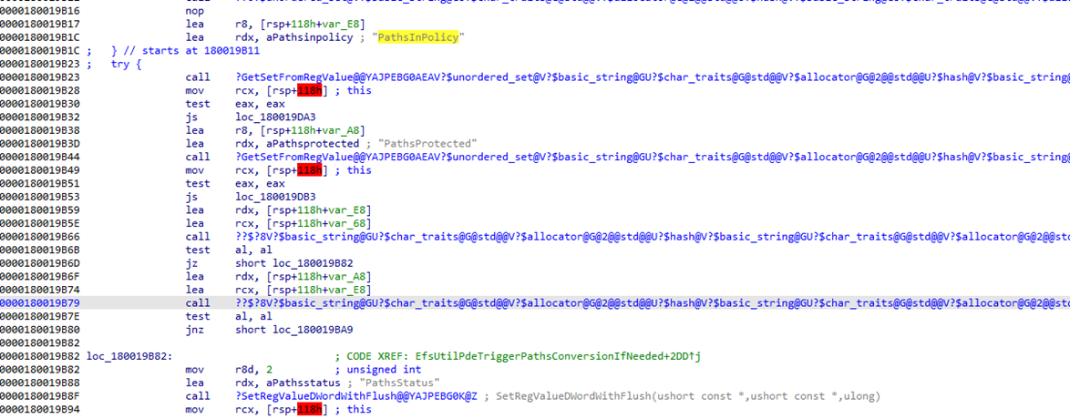 the dll file shows us the pathsinpolicy setting