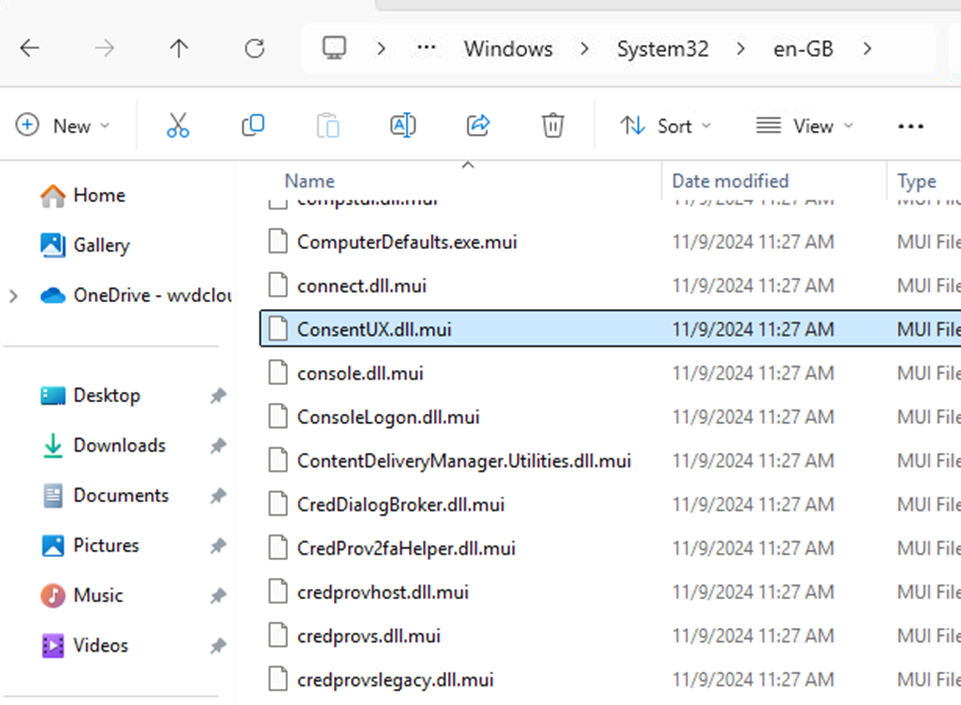 the consent.exe.mui is missing in the en-gb build