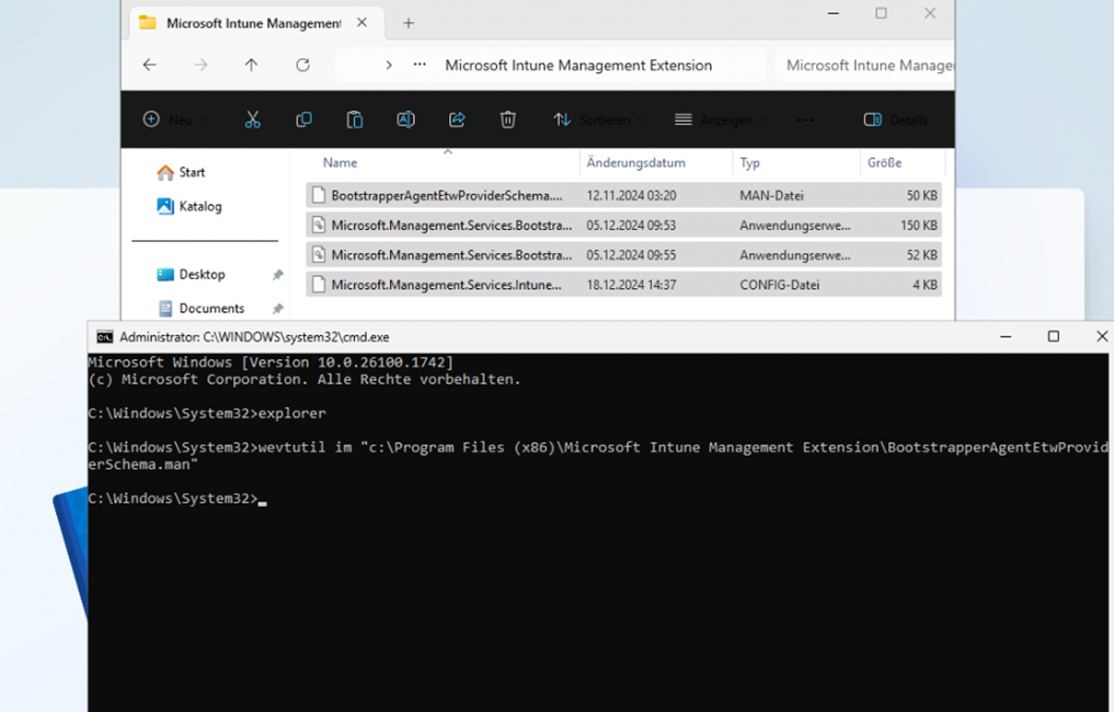 configuring the bootstrapper event log provider by using the wevtutil command