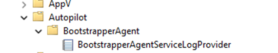 after using the wevtutil command, the bootstrapperagentserivcelogprovider showed up