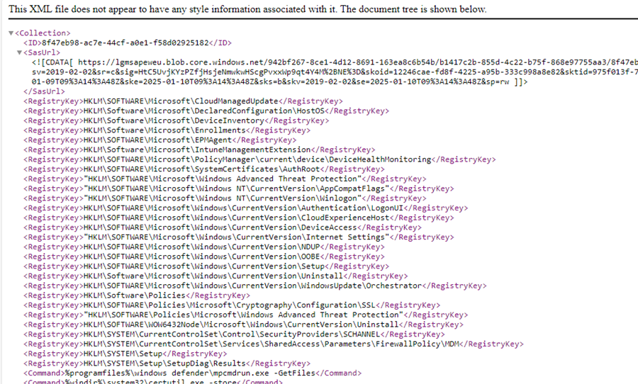 the input.xml showing all the data it needs to gather when you pressed collect diagnostics