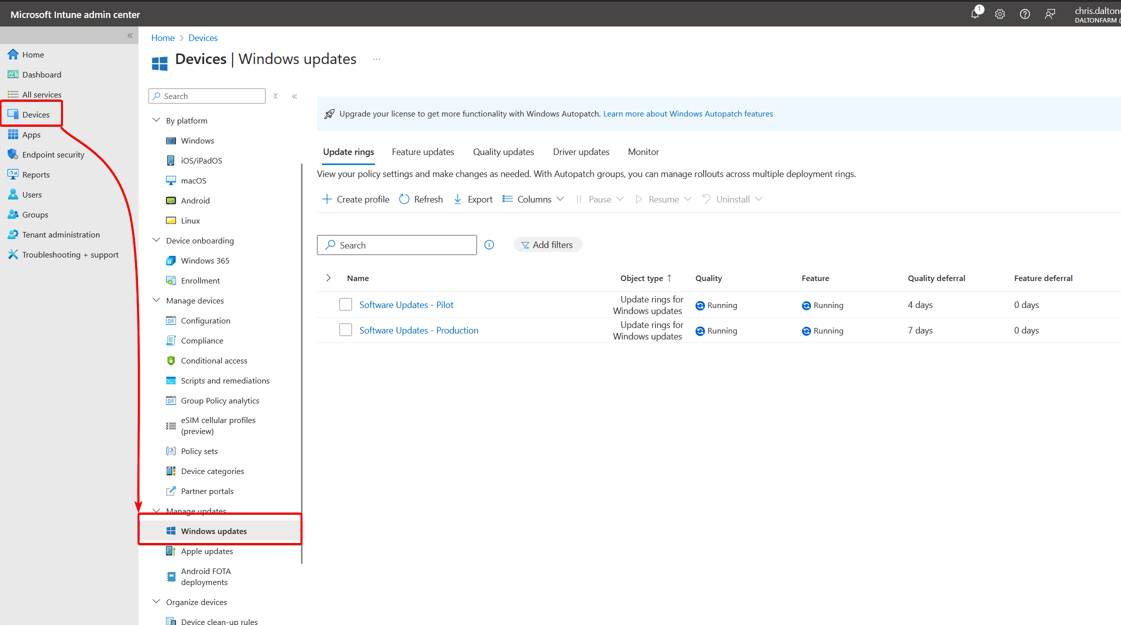 intune Windows Updates