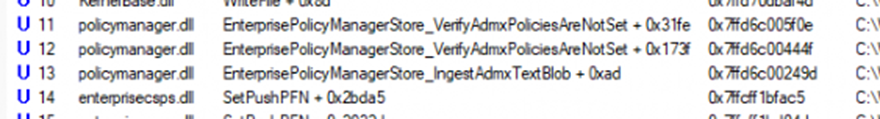 omadmclient loading the policymanager.dll that triggers the admx creation