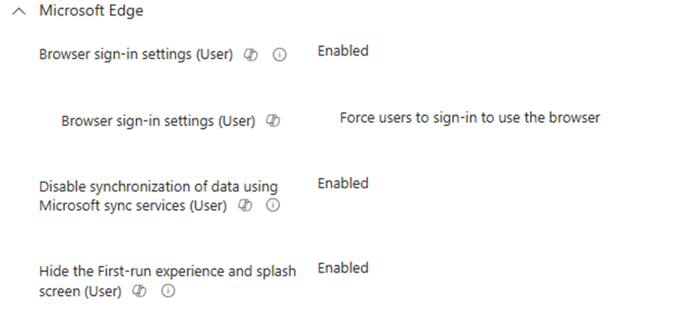 configuring the edge settings catalog in Intune