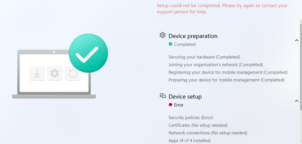 autopilot failed security policies (identifying)